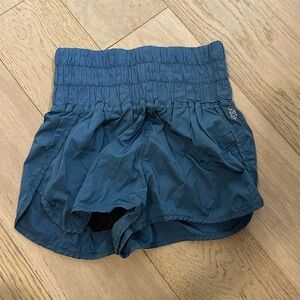 Blue free people athletic shorts